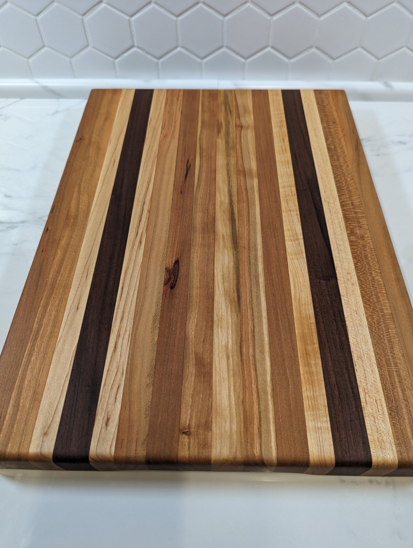 Maple, Cherry and Walnut Cutting Board - Ready to Ship!