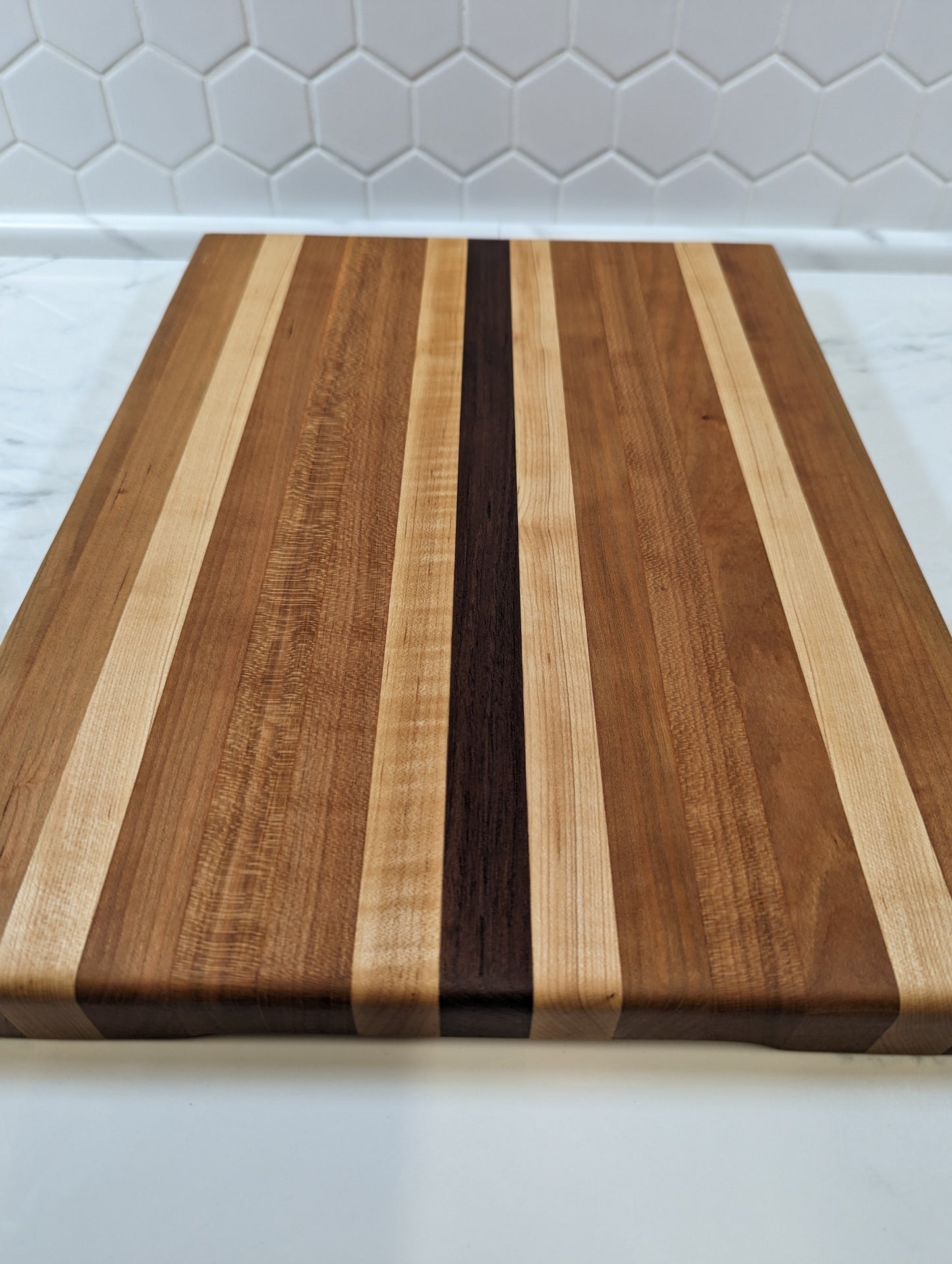 Maple, Cherry and Walnut Cutting Board - Ready to Ship!