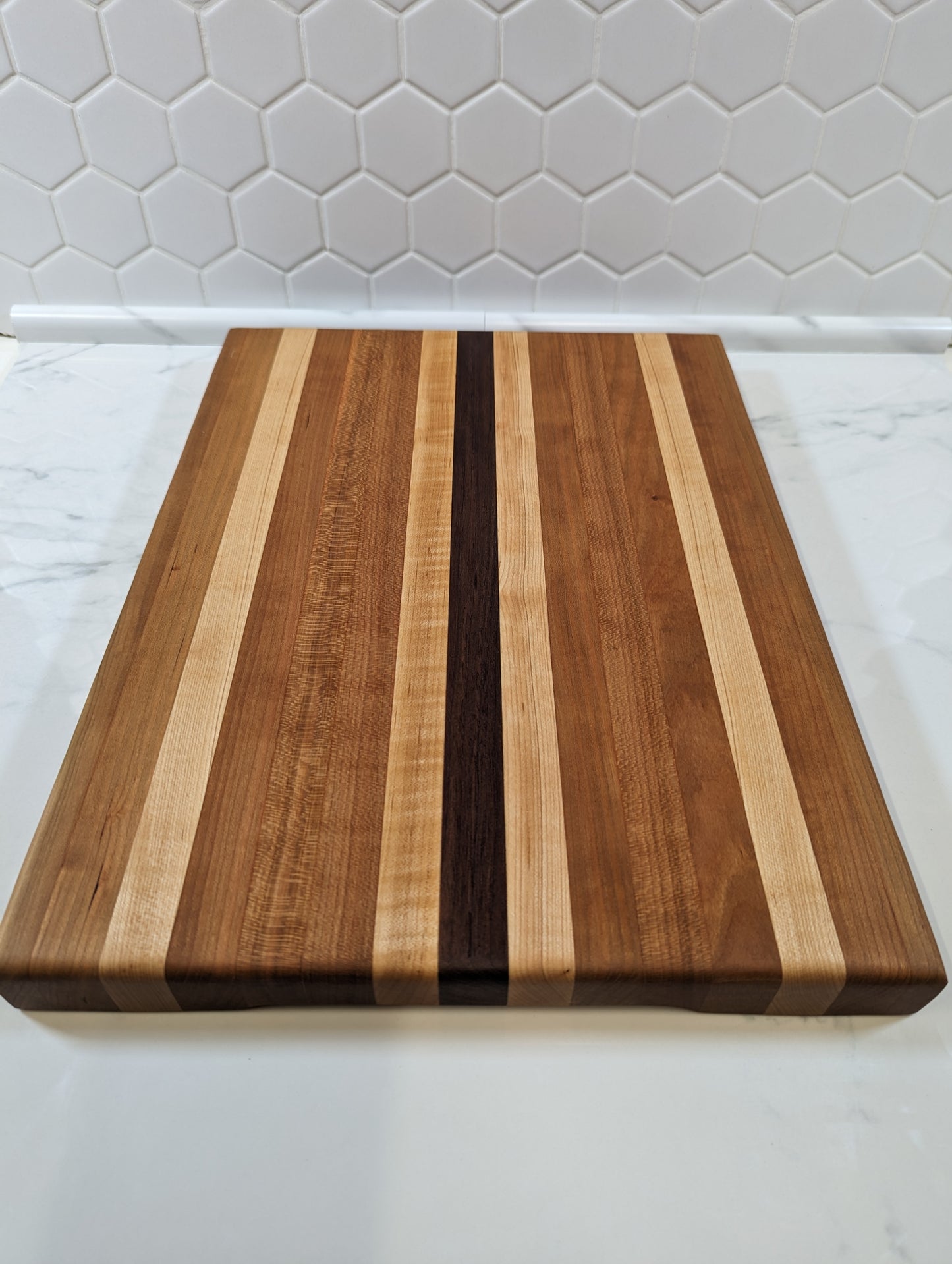 Maple, Cherry and Walnut Cutting Board - Ready to Ship!