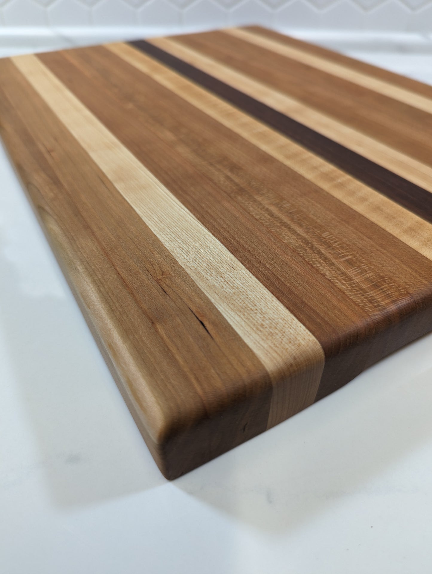 Maple, Cherry and Walnut Cutting Board - Ready to Ship!